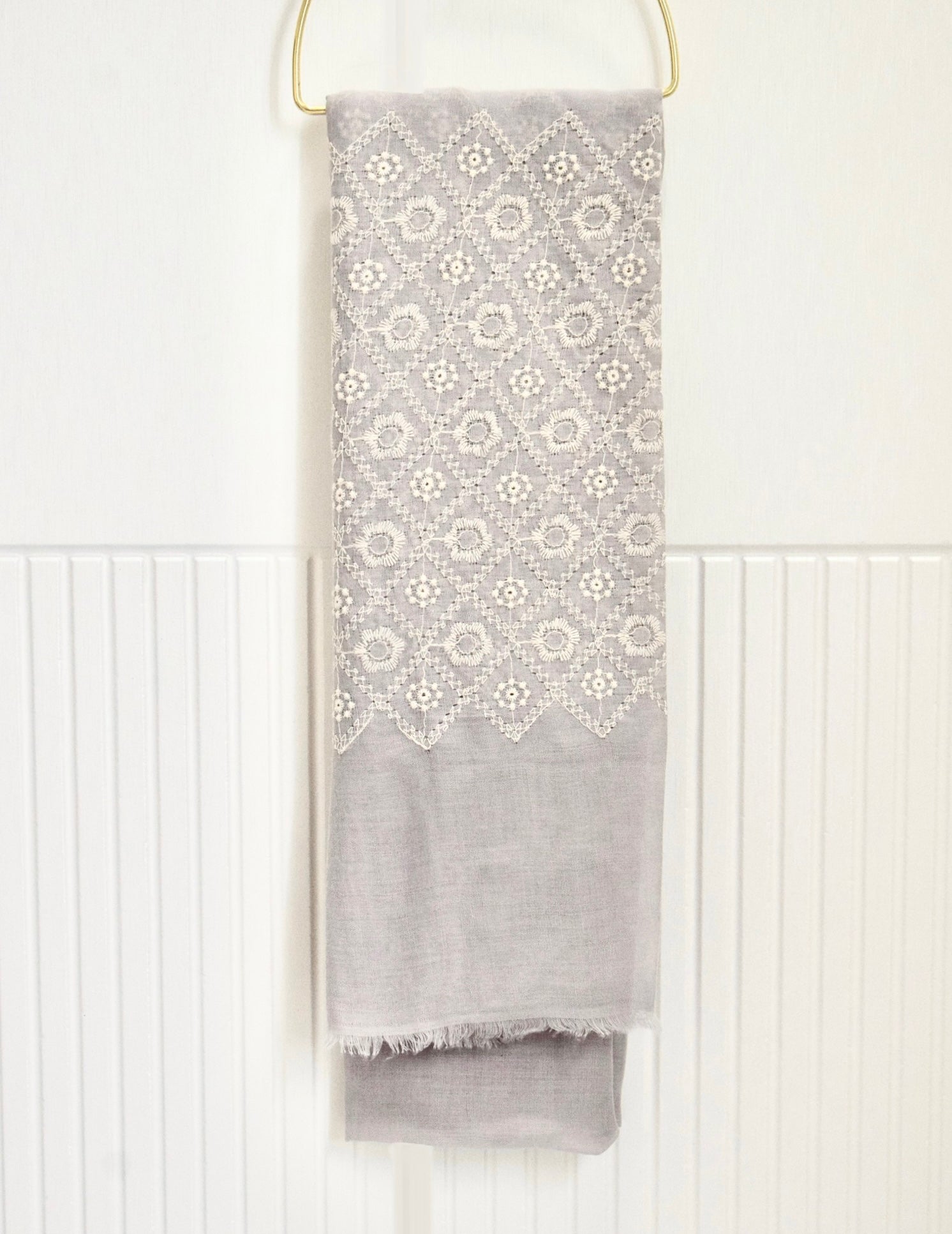 Silver Grey - Grace Embroidered Hijab