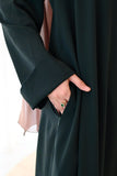 Dark Emerald Textured Everywear Abaya