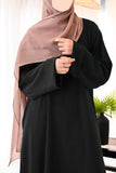 Black Textured Everywear Abaya