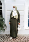 Olive Hoodie Abaya