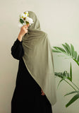 Dark Olive Ribbed Jersey Hijab