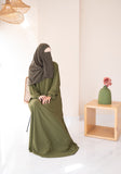 Olive Textured Everywear Abaya