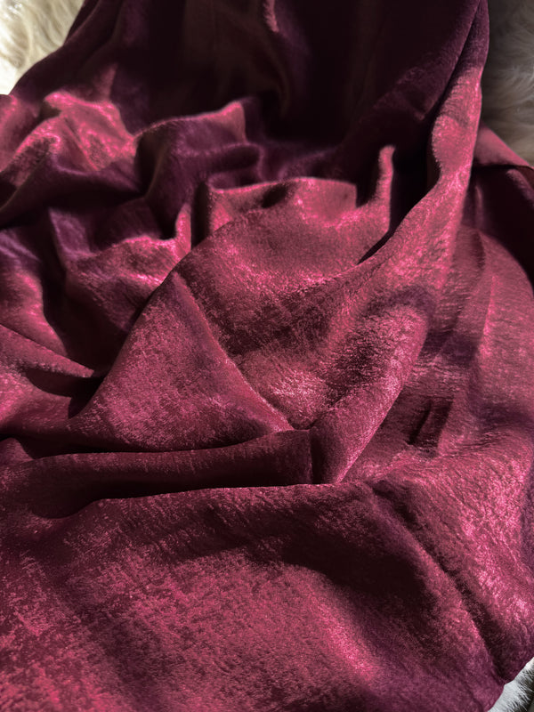 Marun Velvet Silk Hijab