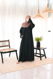 Dark Emerald Textured Everywear Abaya