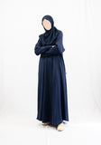 Navy Knit Abaya Dress