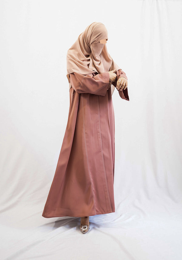 Tea Pink Coat Abaya