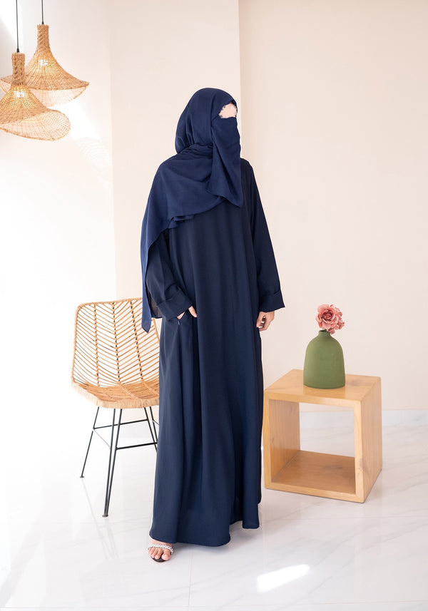 Navy Textured Everywear Abaya