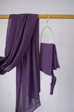 Matte Purple Hijab & Niqab Set