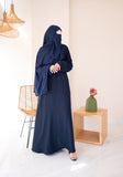 Navy Textured Everywear Abaya