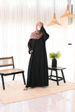 Black Textured Everywear Abaya