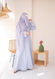 Silver Grey Textured Everywear Abaya