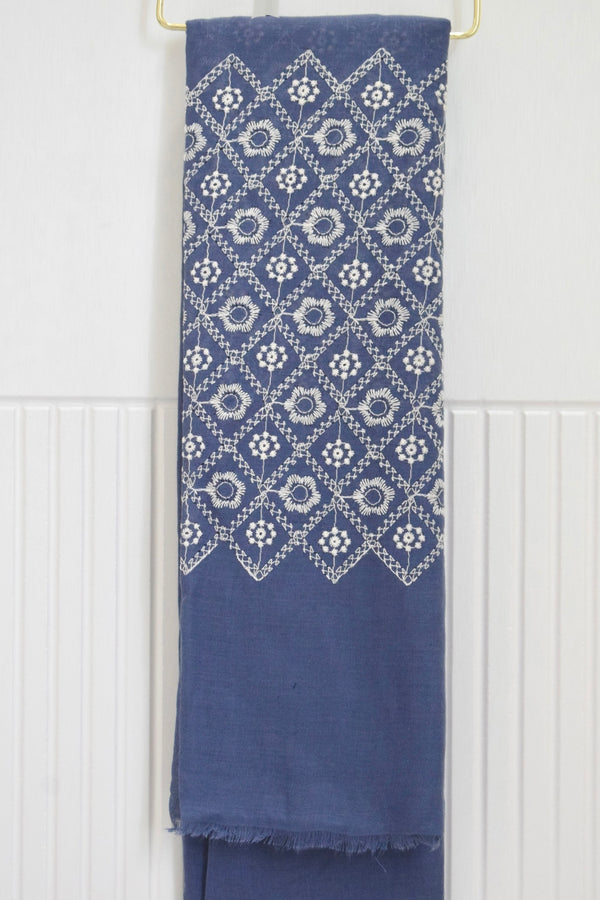 Denim - Grace Embroidered Hijab