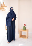 Navy Textured Everywear Abaya