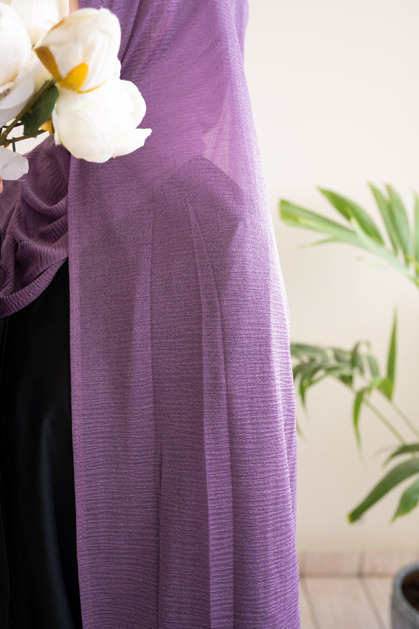 Dark Lavender Crushed Jersey Hijab