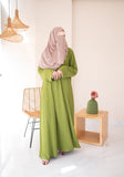 Apple Green Textured Everywear Abaya