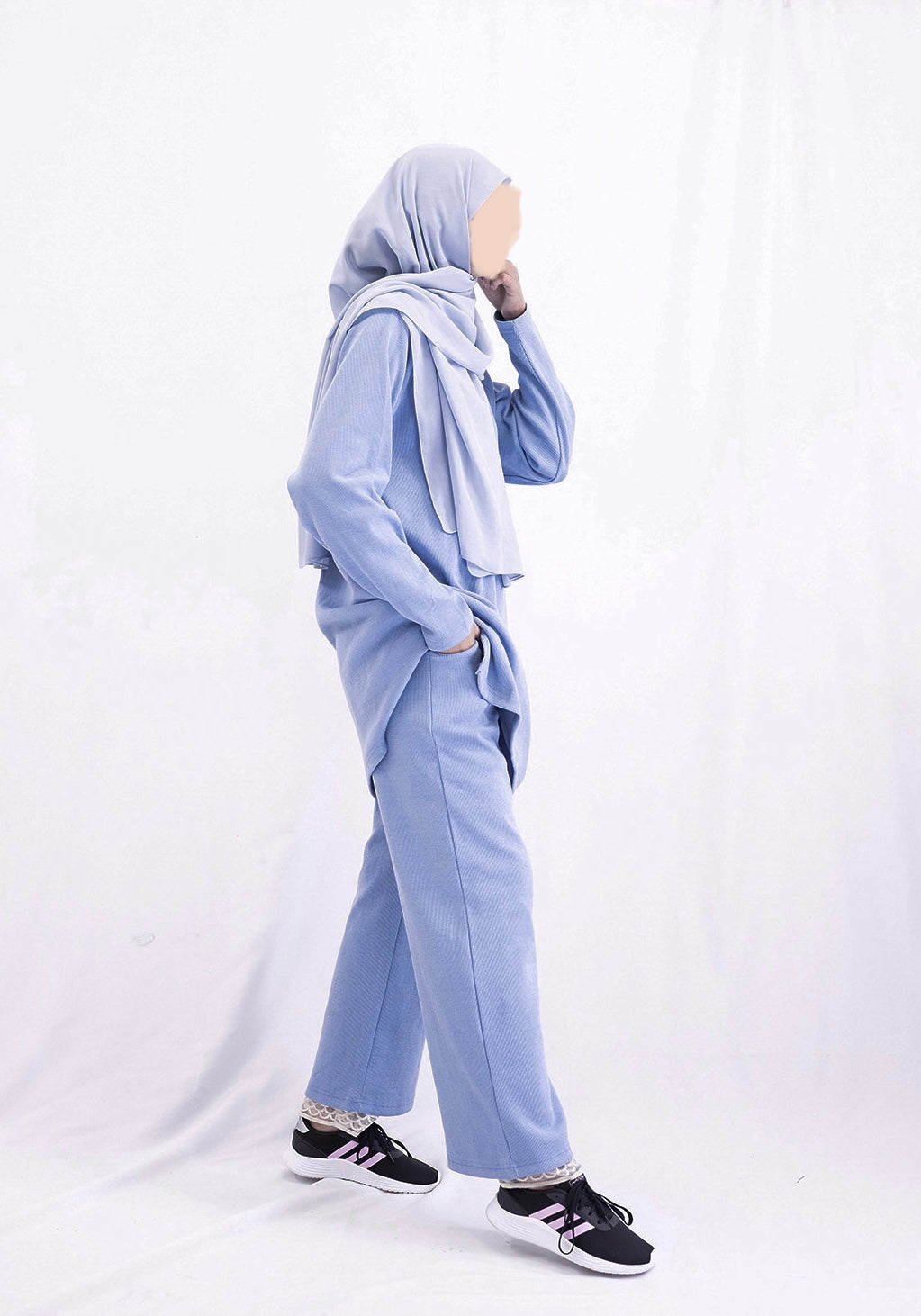 Ice Blue Knit Co-ords