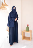 Navy Textured Everywear Abaya