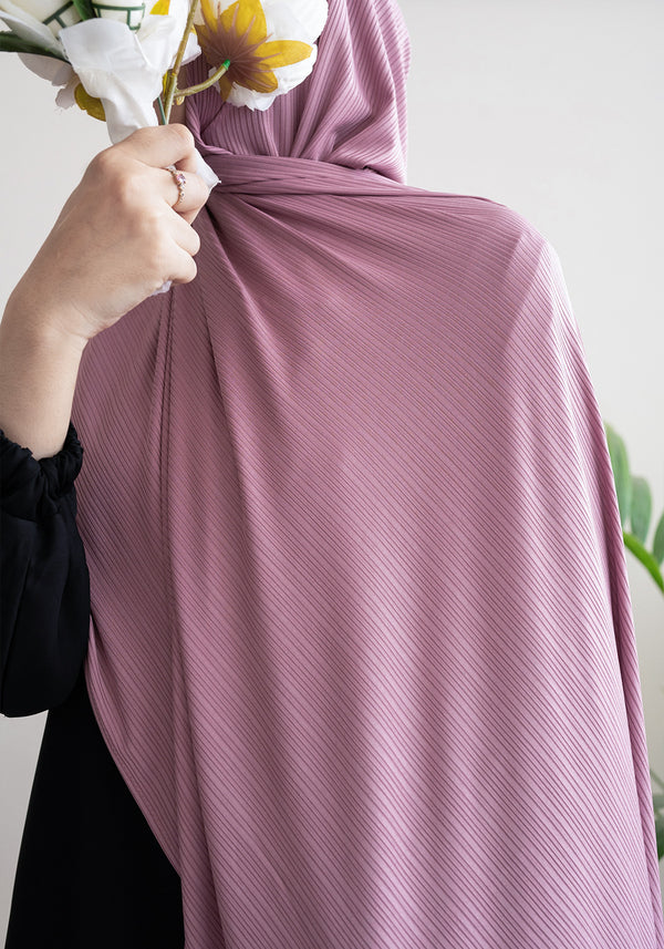 Lilac Ribbed Jersey Hijab