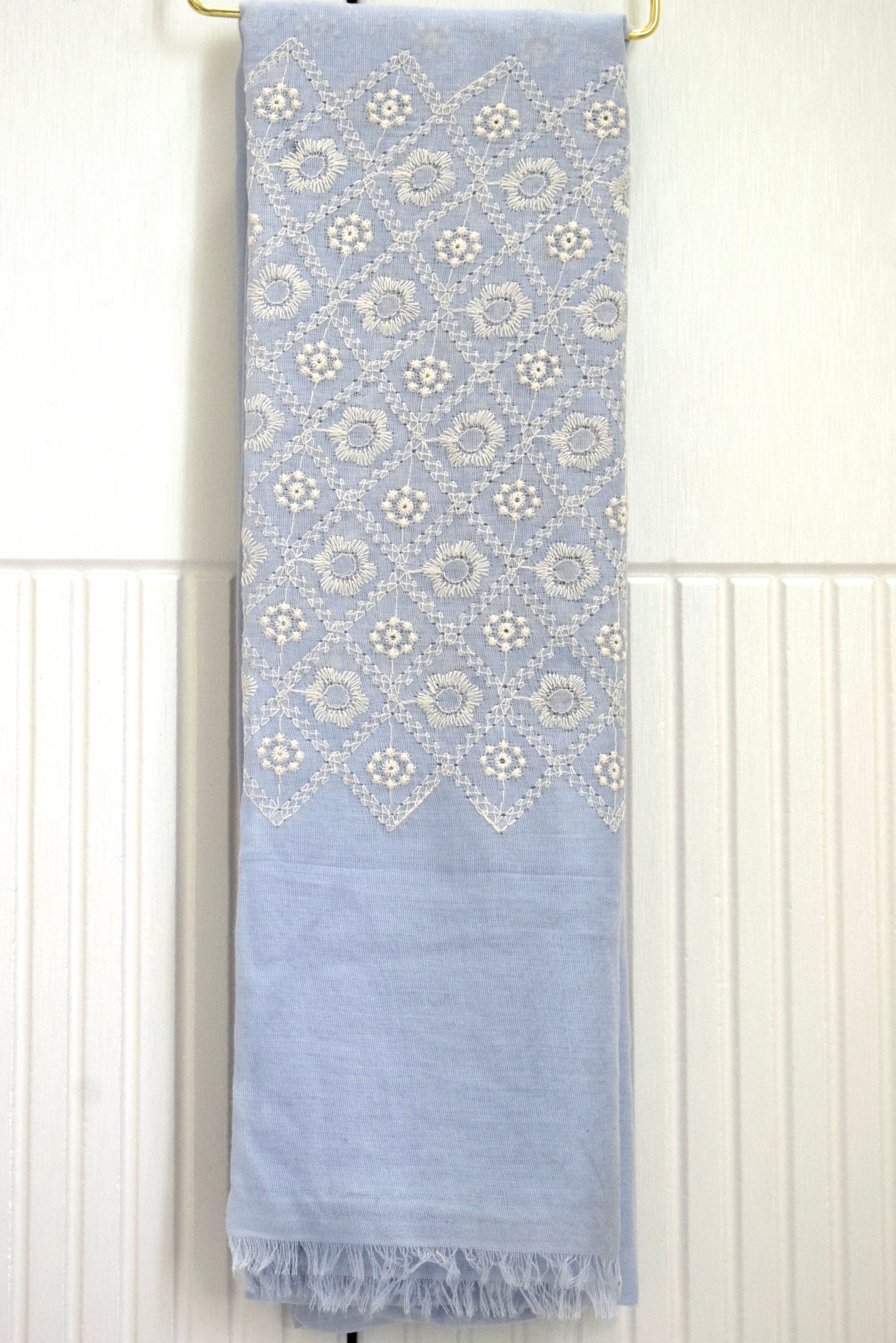 Pastel Blue - Grace Embroidered Hijab