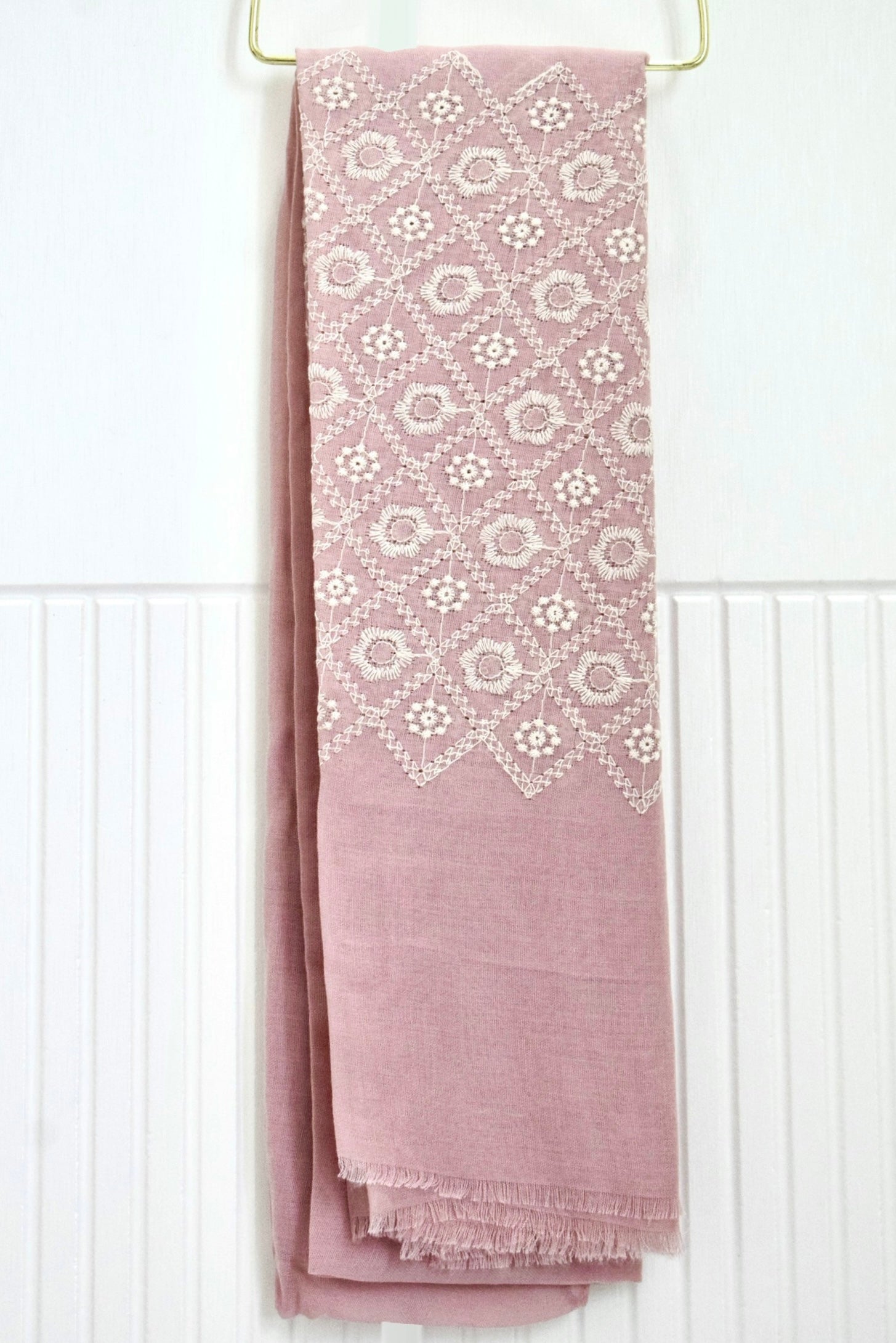 Baby Pink - Grace Embroidered Hijab