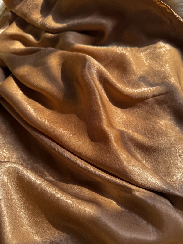 Golden Brown Velvet Silk Hijab