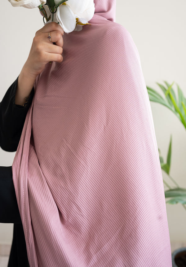 Lilac Ribbed Jersey Hijab