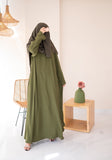 Olive Textured Everywear Abaya