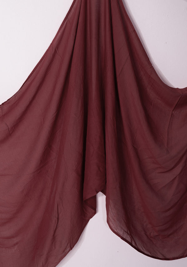 Brown Burgundy Modal Hijab