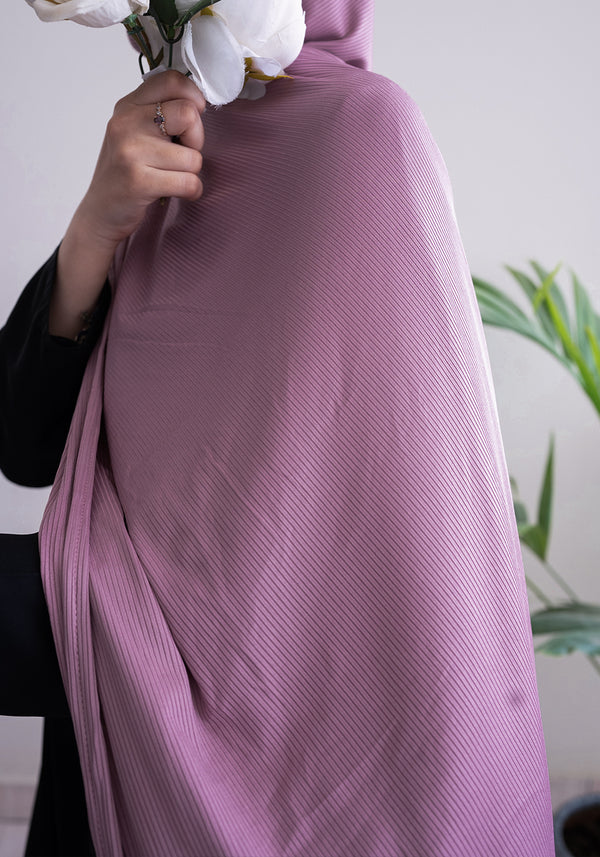 Lilac Ribbed Jersey Hijab