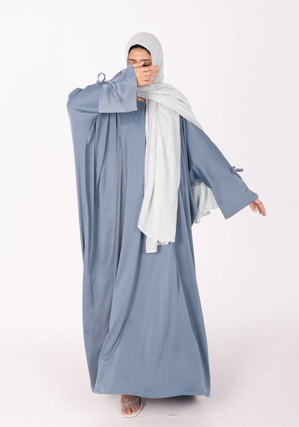 Glacier Blue Silk Abaya