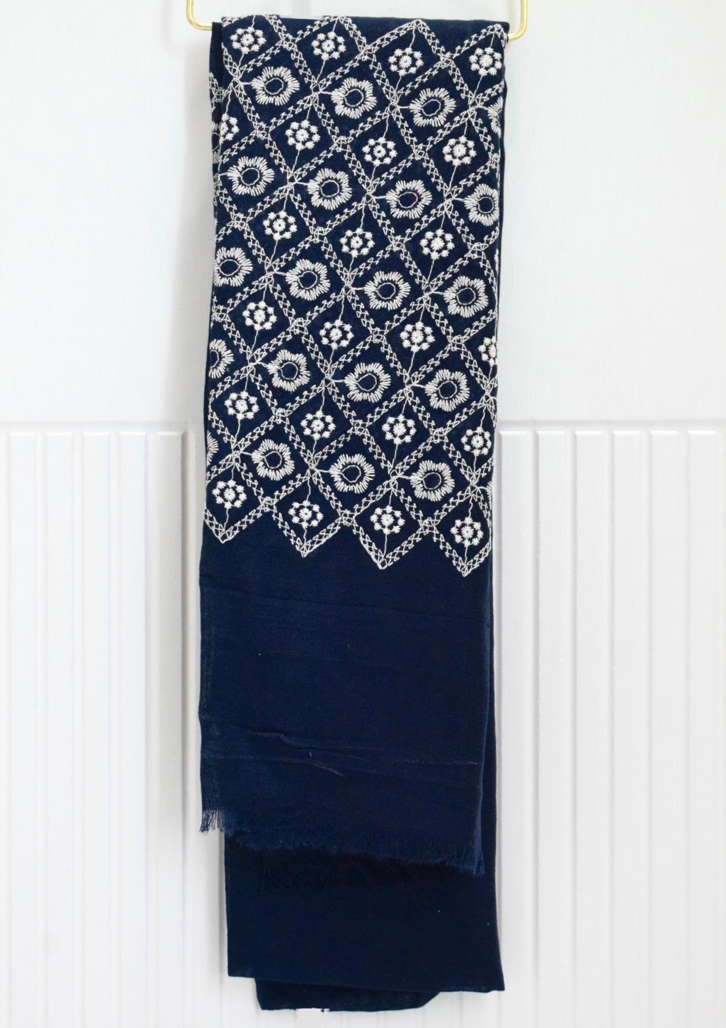 Navy - Grace Embroidered Hijab