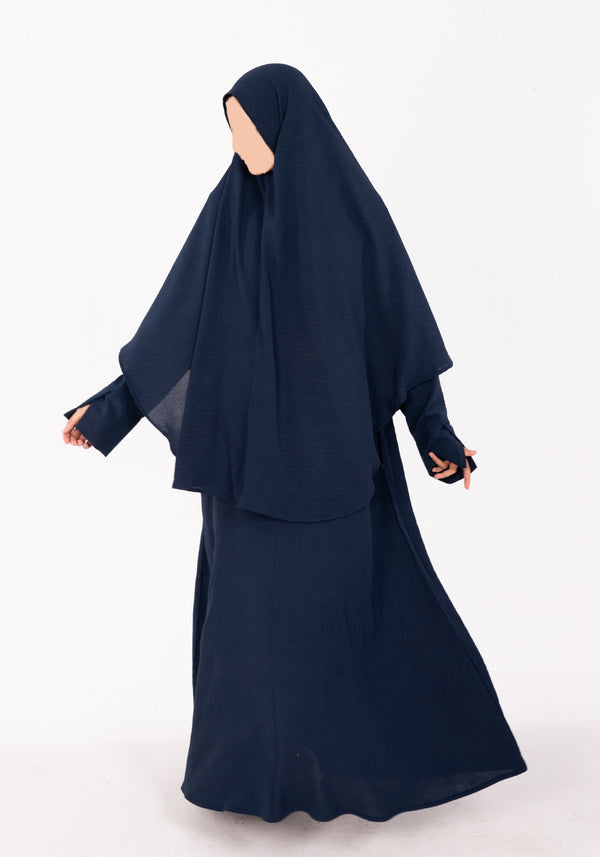 Navy Abaya & Khimar Set