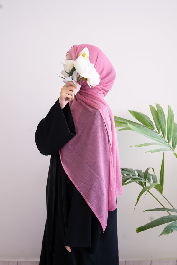 Light Fuchsia Crushed Jersey Hijab