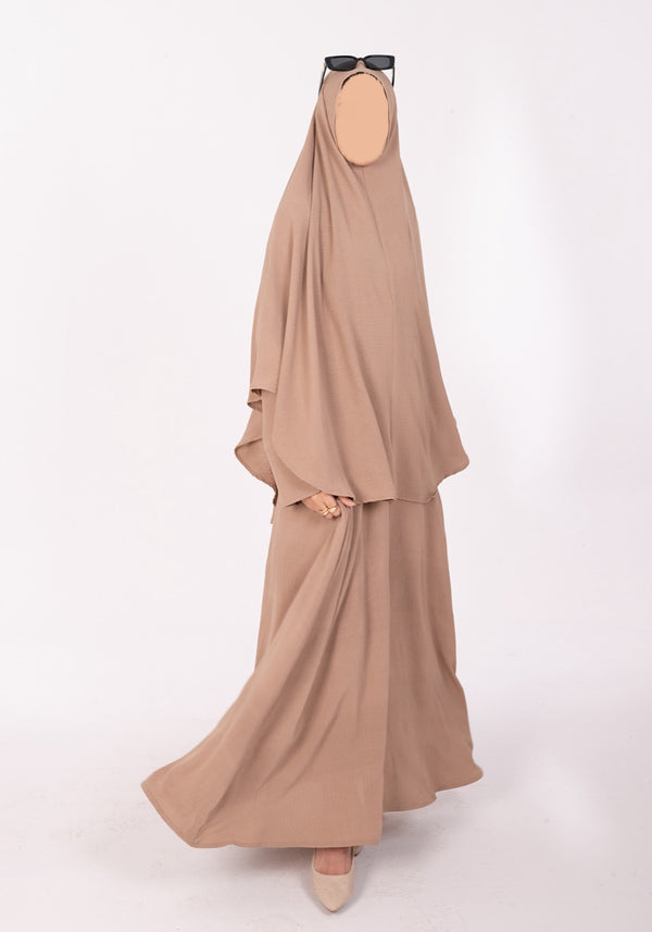 Sand Abaya & Khimar Set