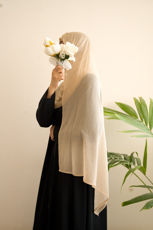 Light Fawn Crushed Jersey Hijab