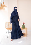 Navy Textured Everywear Abaya