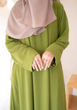 Apple Green Textured Everywear Abaya