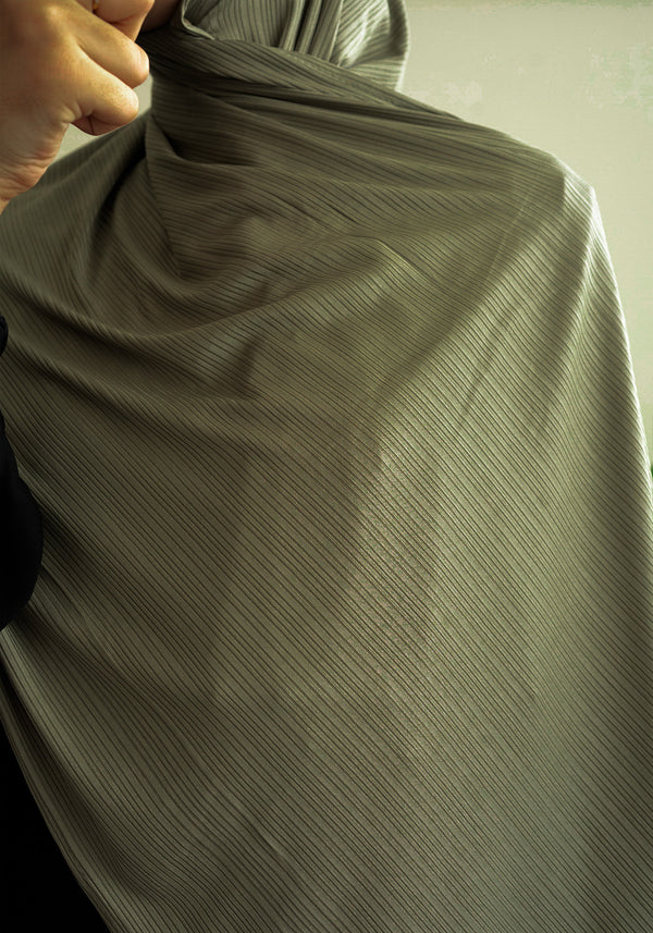 Dark Olive Ribbed Jersey Hijab