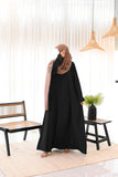 Black Textured Everywear Abaya