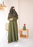 Olive Textured Everywear Abaya