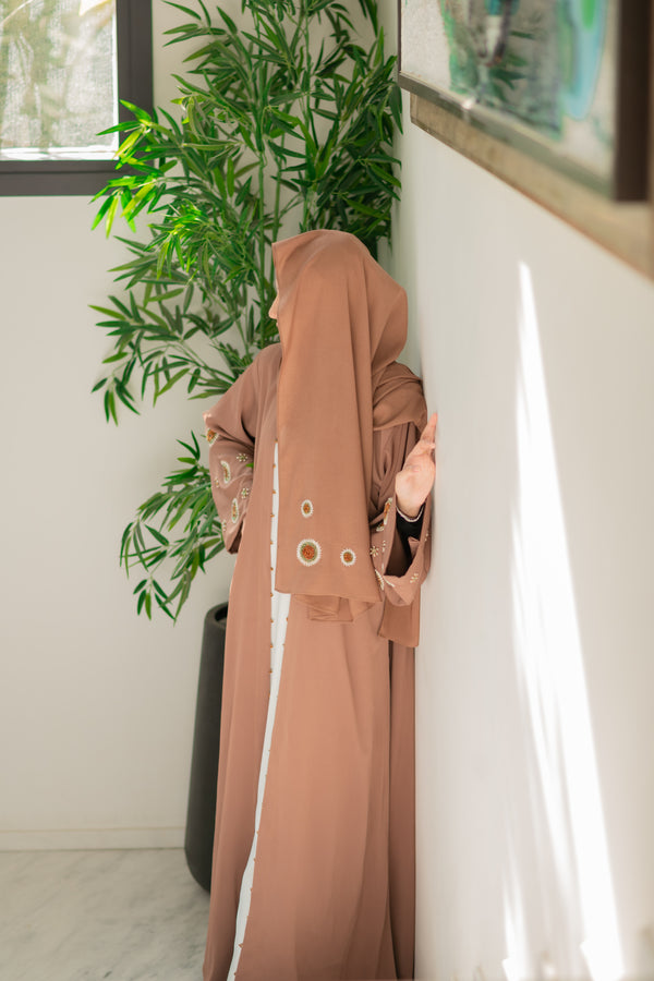 Zimal Abaya Set - Mocha Mousse