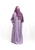 Lilac Knit Abaya Dress