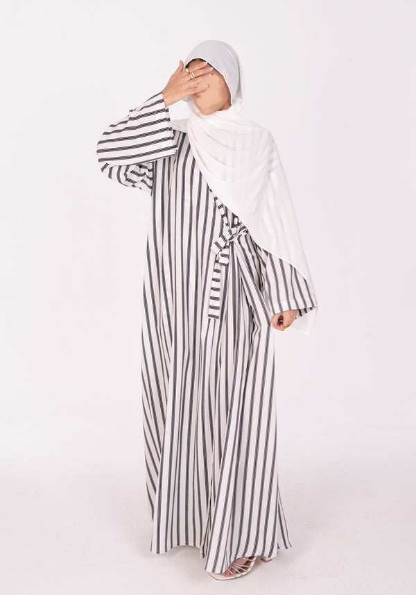 Off-White Stripes Wrap Abaya