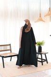 Dark Emerald Textured Everywear Abaya