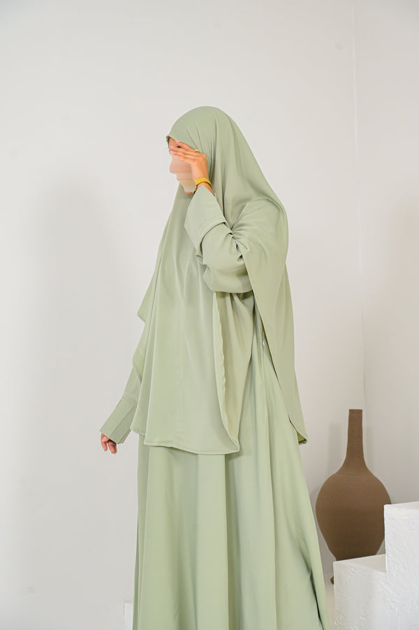 Pistachio Abaya & Khimar Set