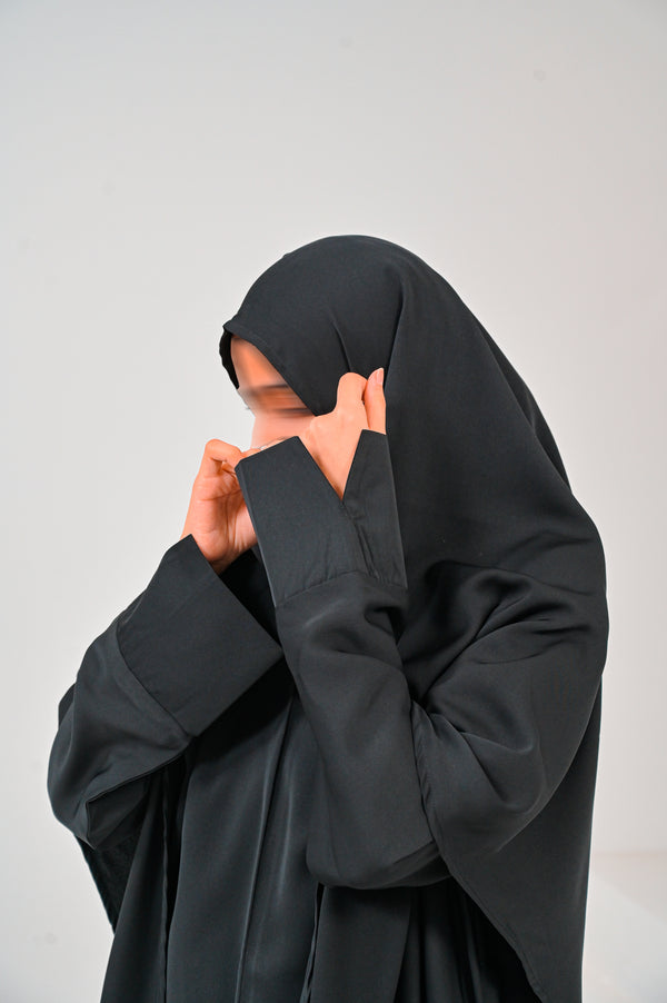 Black Abaya & Khimar Set