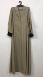 Beige Stripes - Coat style abaya