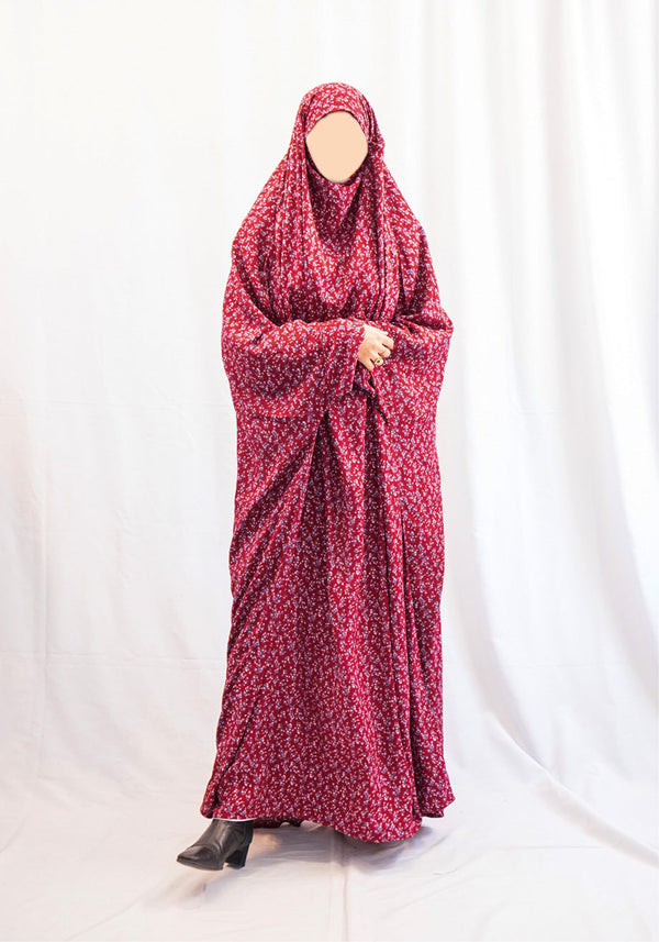 Maroon Prayer Jilbab