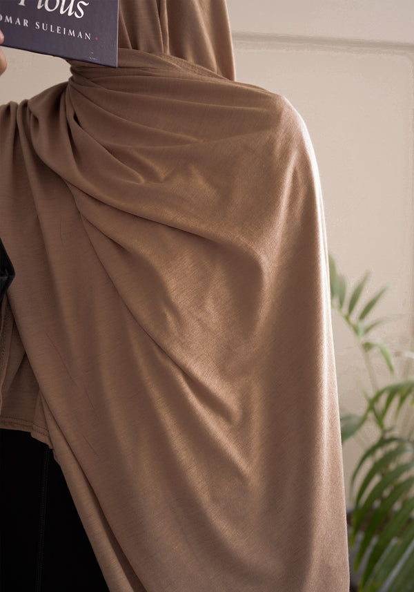 Tan Basic Jersey Hijab