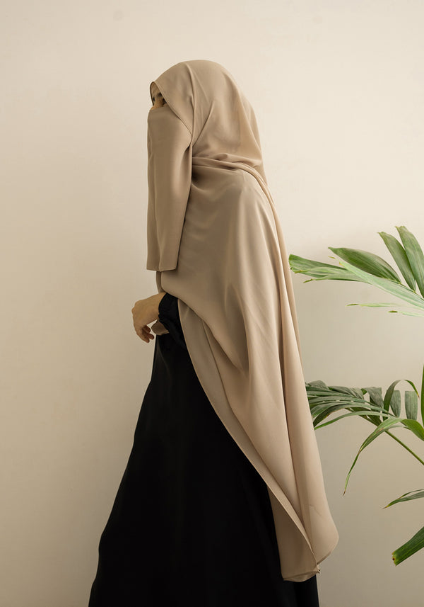 Taupe Hijab & Niqab Set